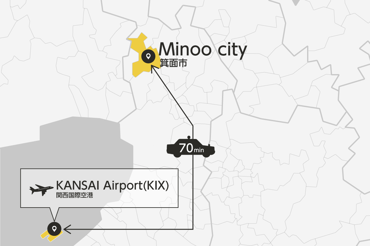 Kansai Airport and Minoo City Private Transfer