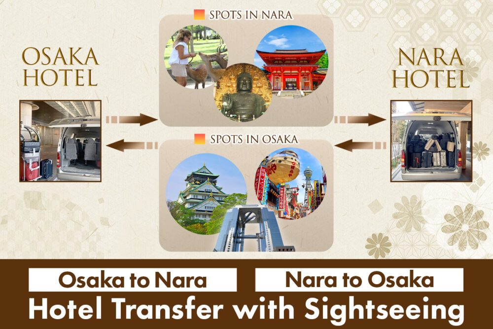 Osaka to Nara (or Nara to Osaka) Transfer with Sightseeing