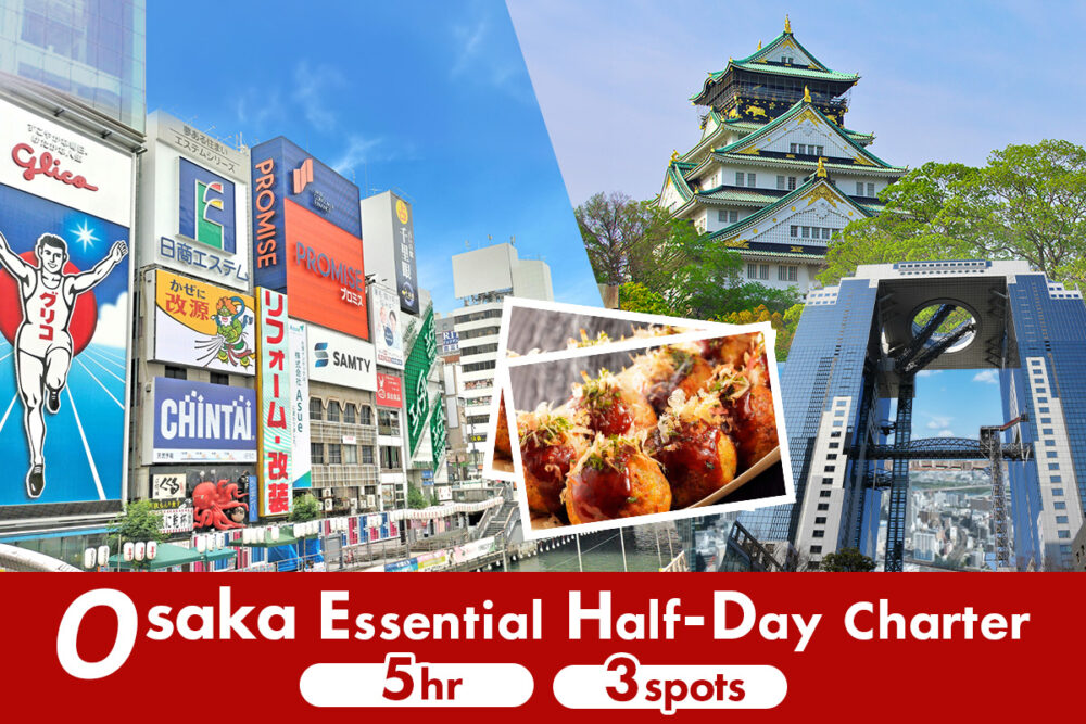 Osaka Essential Half-Day Charter from Osaka Hotel  (5 Hours)