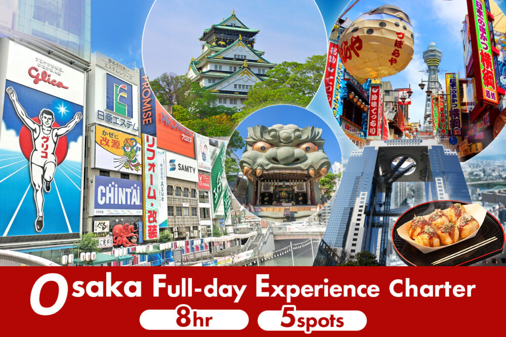 Osaka Full-Day Experience Charter from Osaka Hotel  (8 Hours)