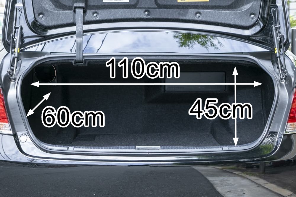 Trunk photo of luxury sedan taxi