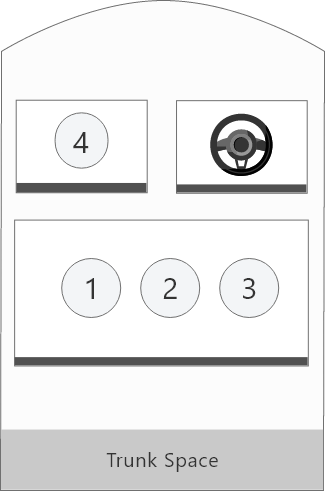 capacity of standard sedan taxi